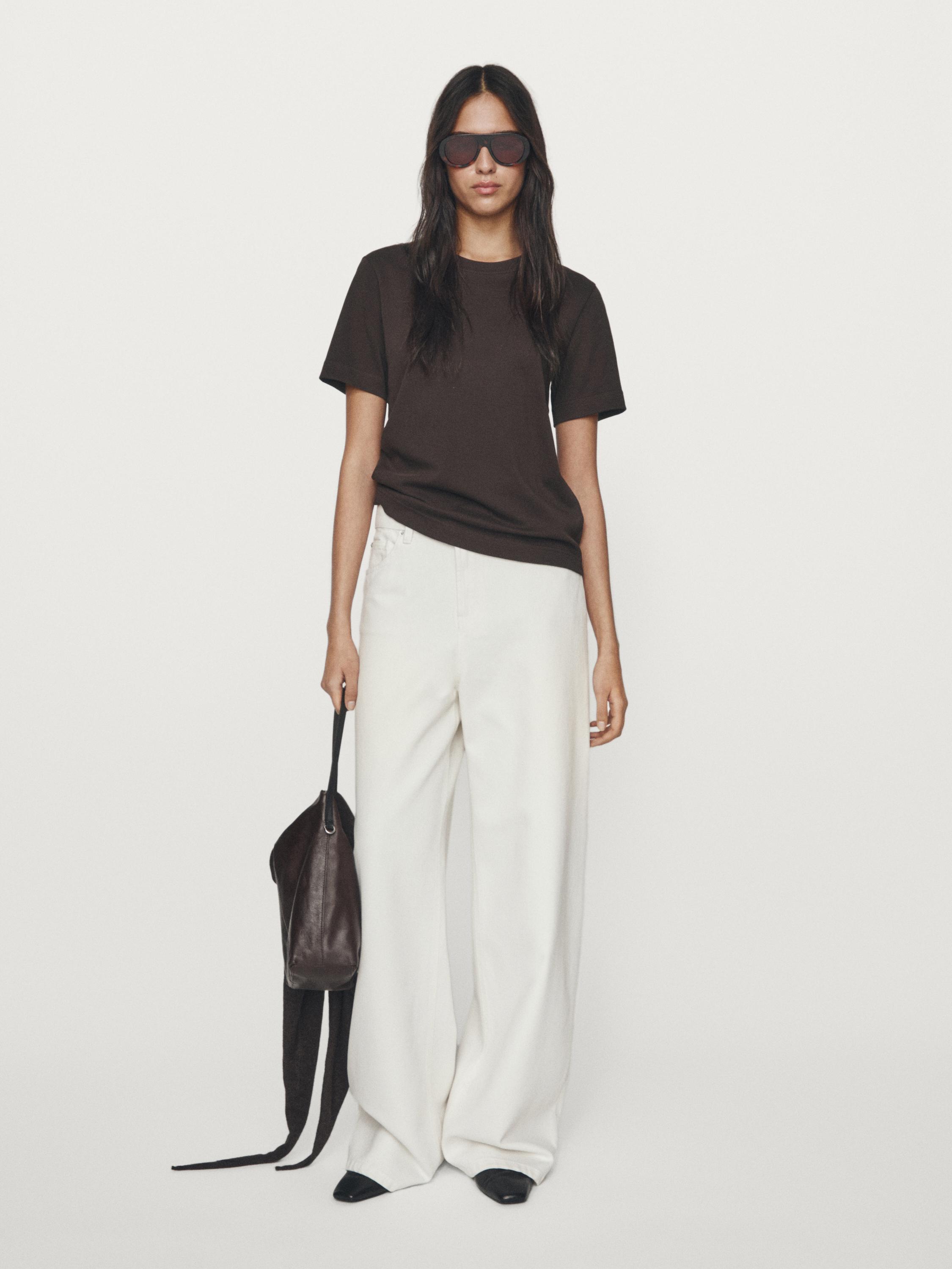 100% cotton interlock crew neck T-shirt